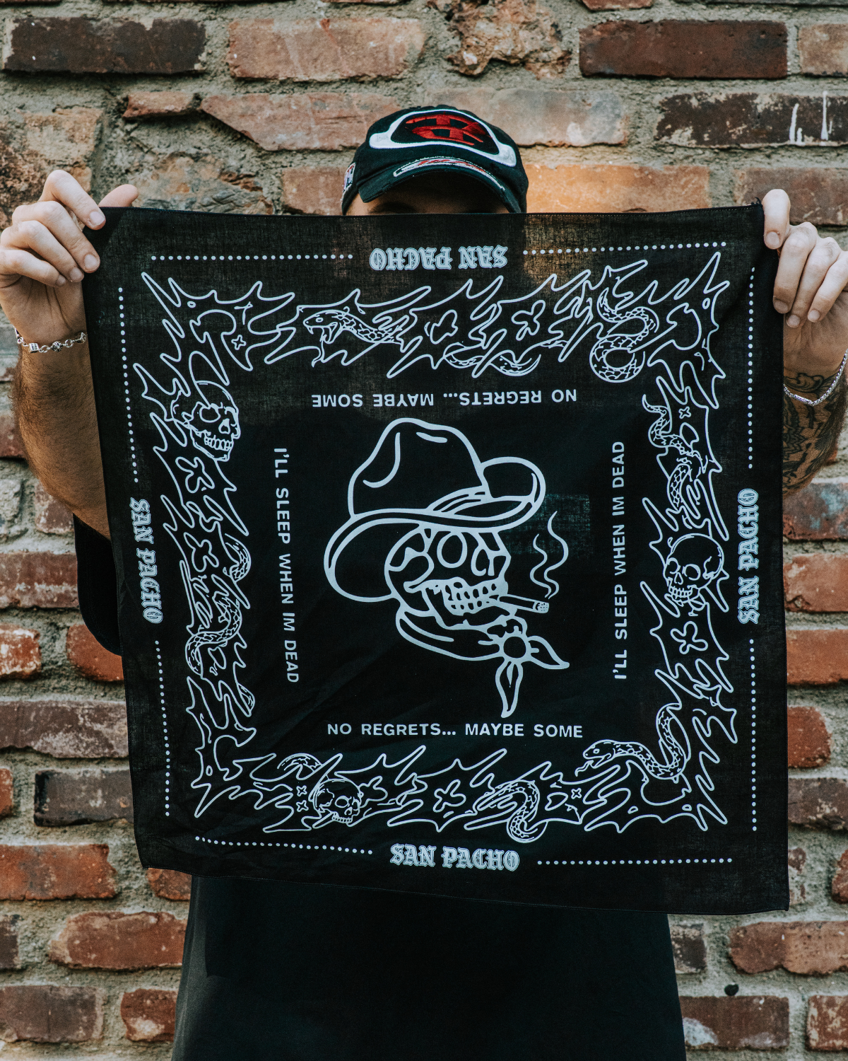No Regrets Bandana - Black
