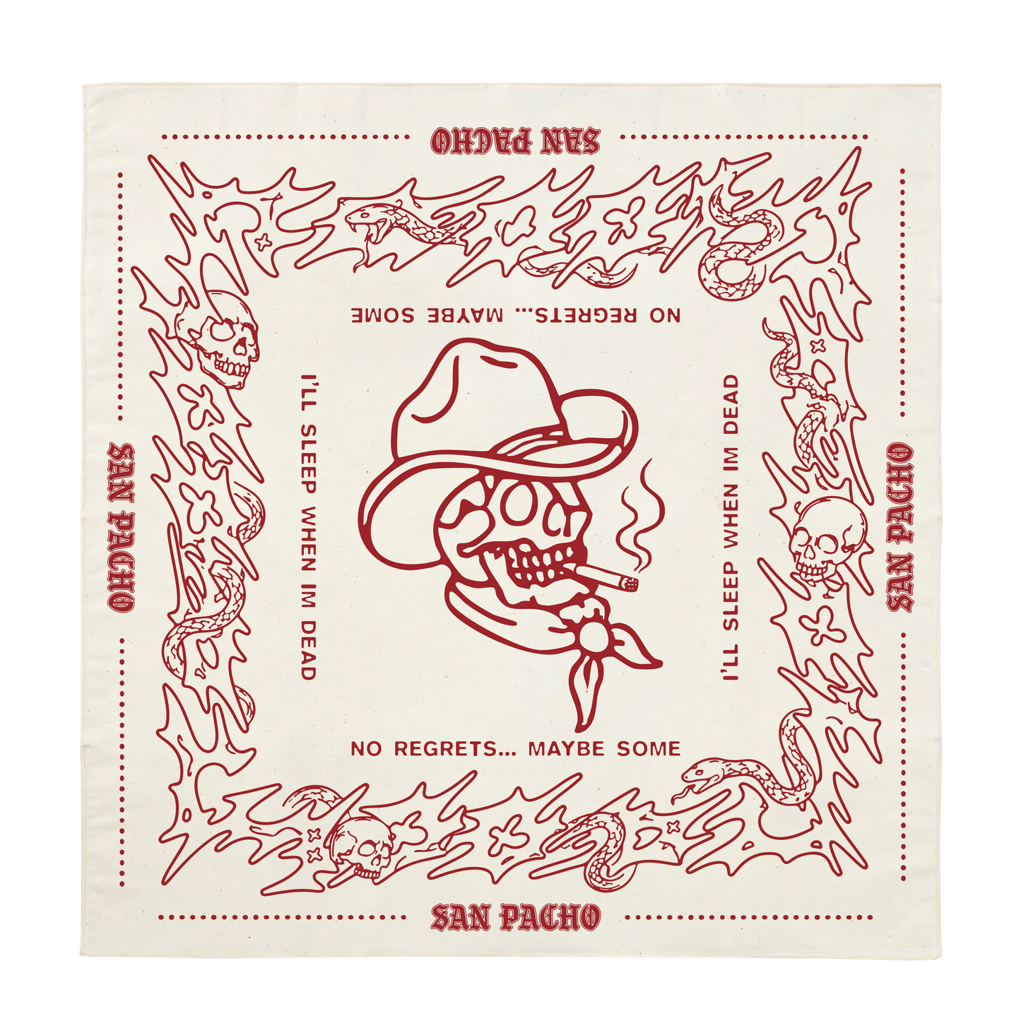 No Regrets Bandana - Cream